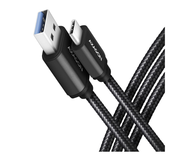 AXAGON BUCM3-AM15AB Kabel USB-C - USB-A, 1.5m, USB 3.2 Gen 1 3A, ALU, oplot, czarny - 1353470 - zdjęcie